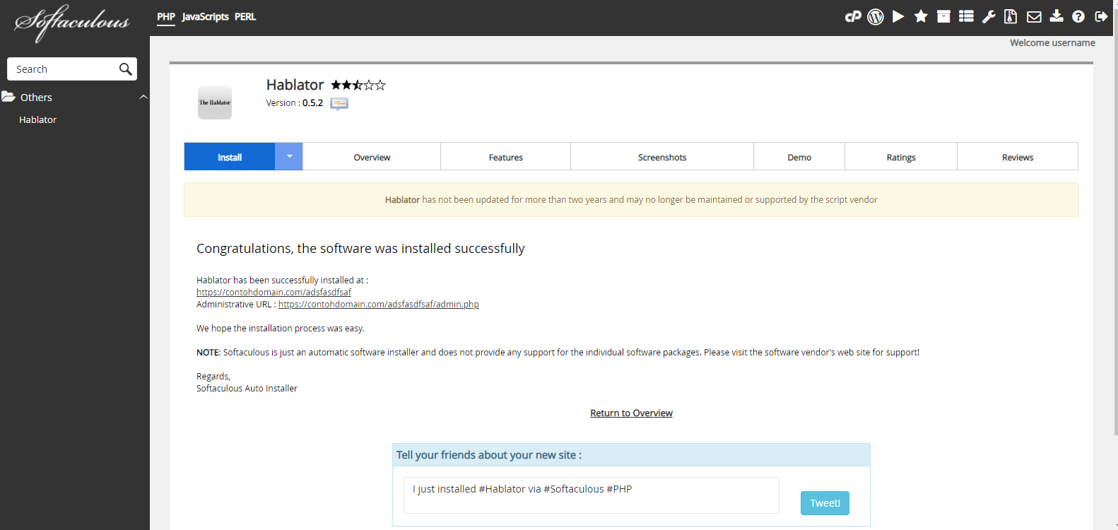 Instalasi Hablator Selesai