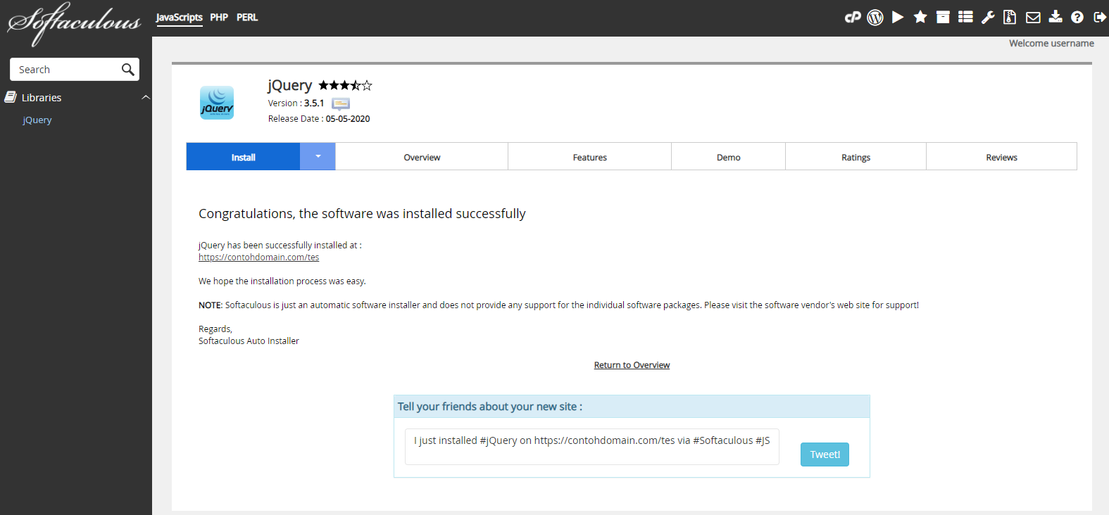 Instalasi JQuery Selesai