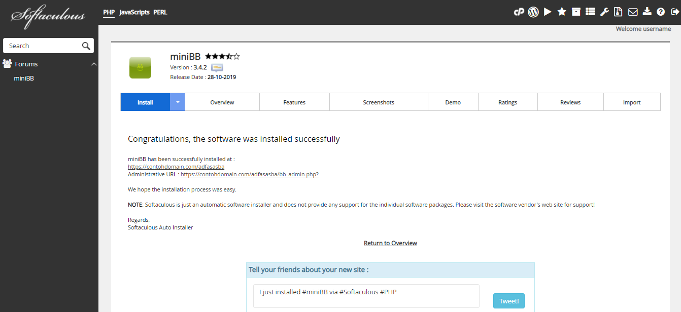 Instalasi miniBB Selesai