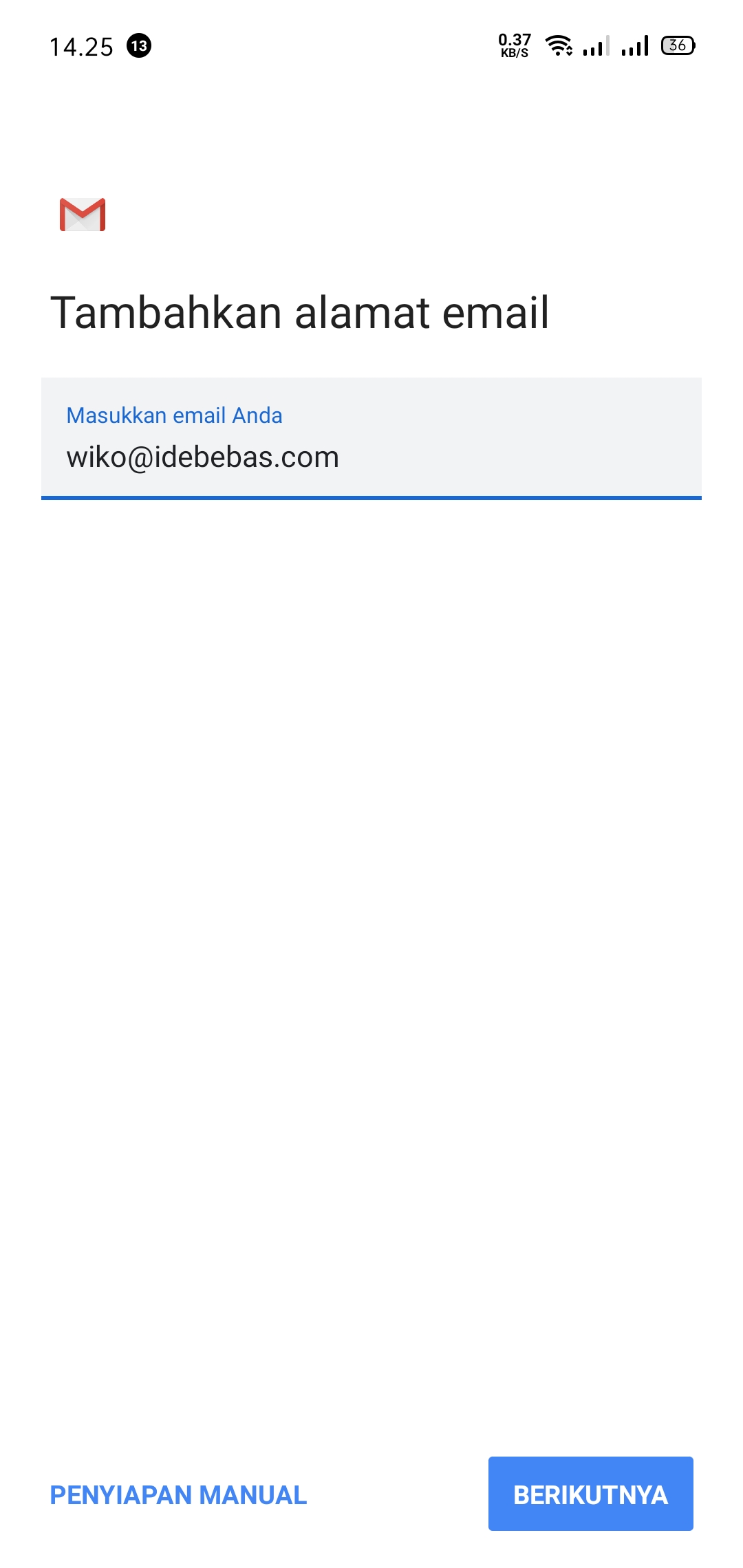 Masukan Alamat Email