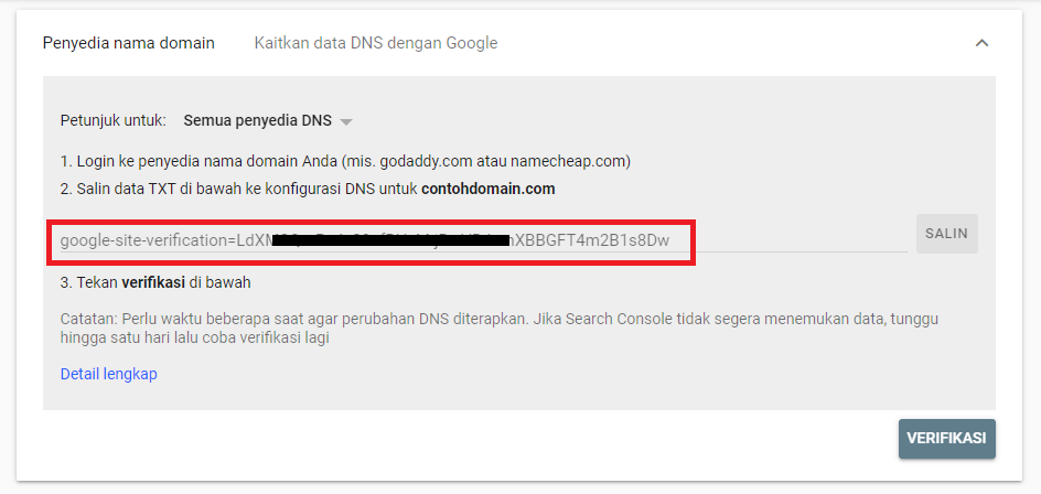 Pilih Metode Verifikasi
