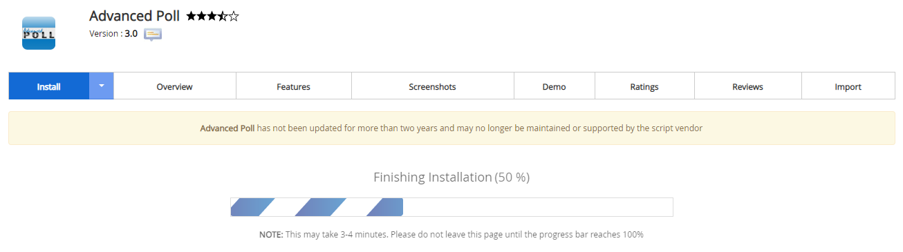 Proses Instalasi Advanced Poll