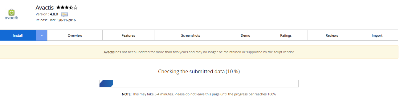 Proses Instalasi Avactis
