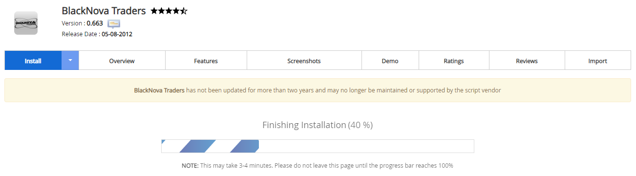 Proses Instalasi BlackNova Traders