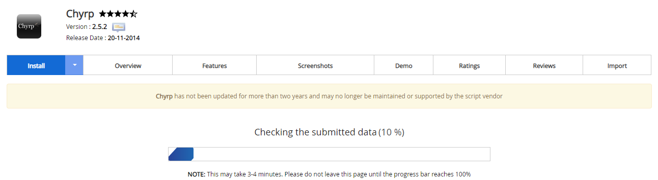 Proses Instalasi Chyrp