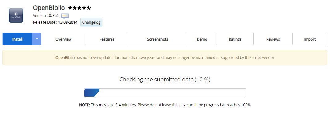Proses Instalasi OpenBiblio
