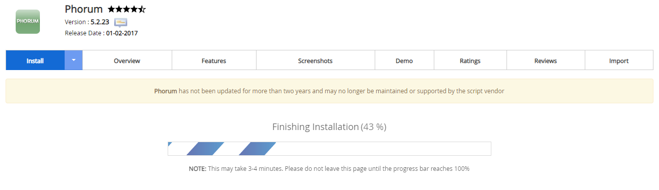 Proses Instalasi Phorum