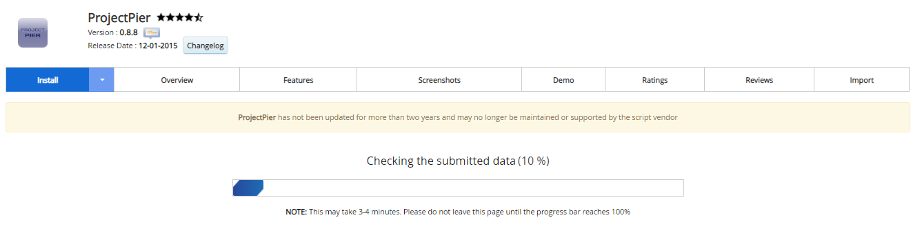 Proses Instalasi ProjectPier