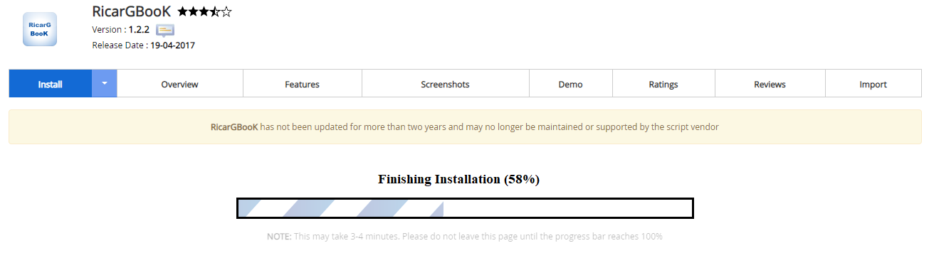 Proses Instalasi RicarGBook