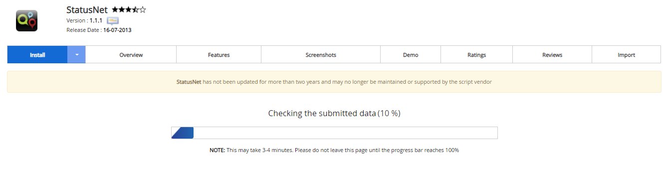Proses Instalasi StatusNet
