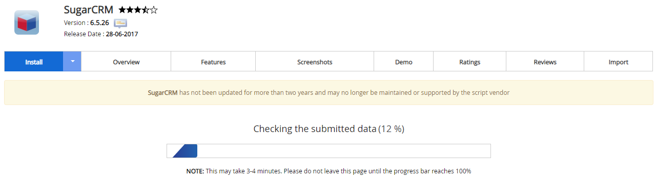 Proses Instalasi SugarCRM