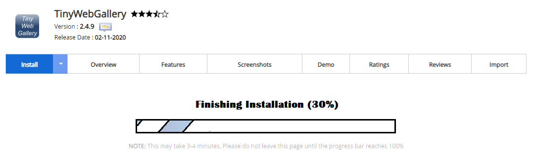 Proses Instalasi TinyWebGallery