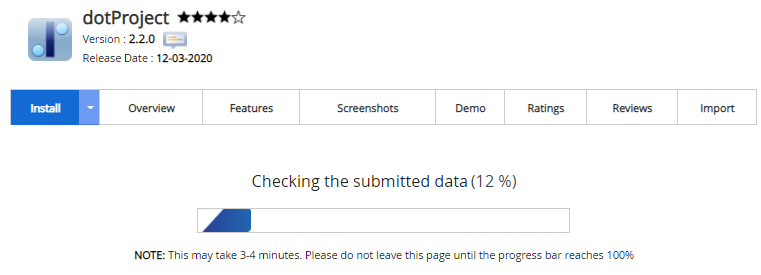 Proses Instalasi dotProject