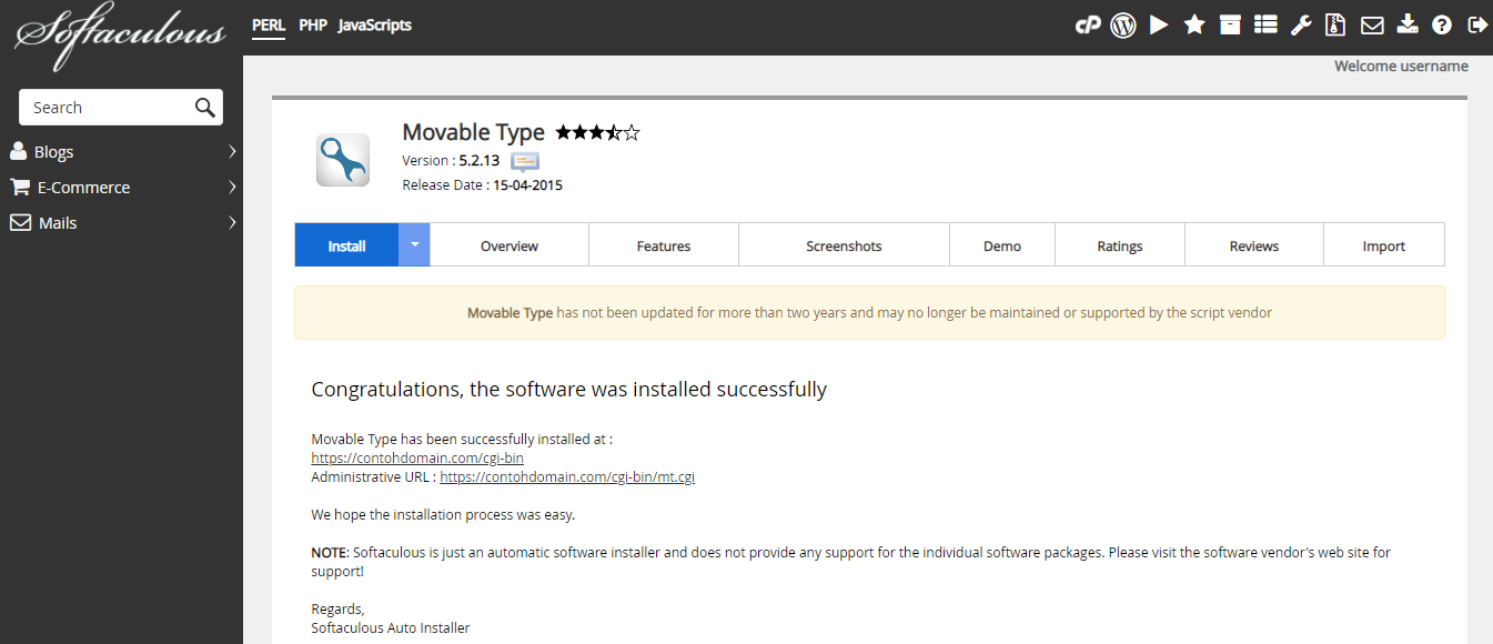 Movable Type Berhasil Diinstall