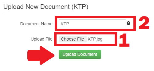 Persyaratan Dokumen Berhasil Dipilih