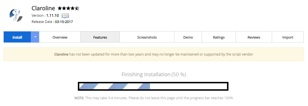 Proses Instalasi Claroline