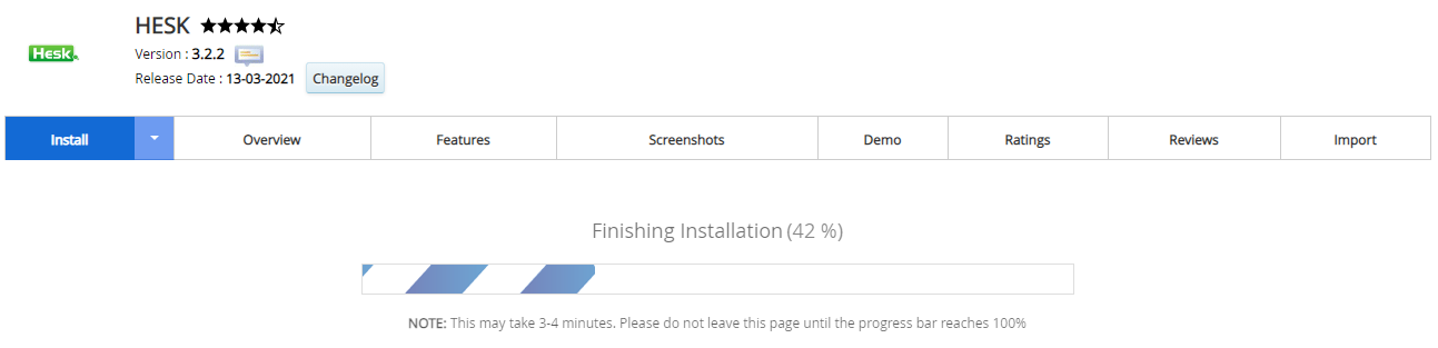 Proses Instalasi HESK