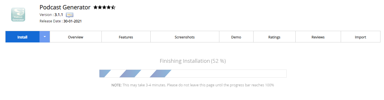 Proses Instalasi Podcast Generator