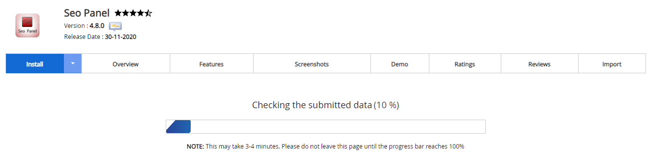 Proses Instalasi Seo Panel