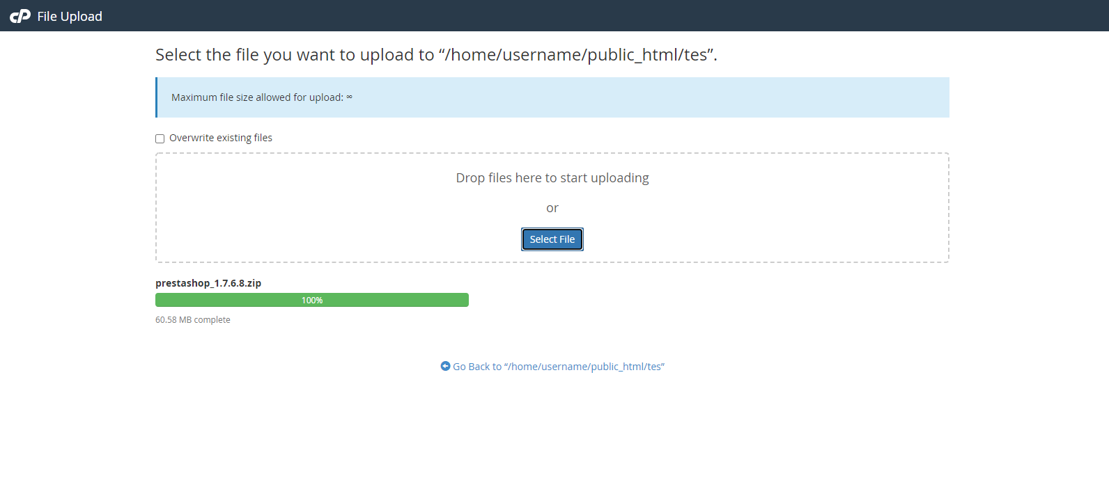 Proses Upload Selesai