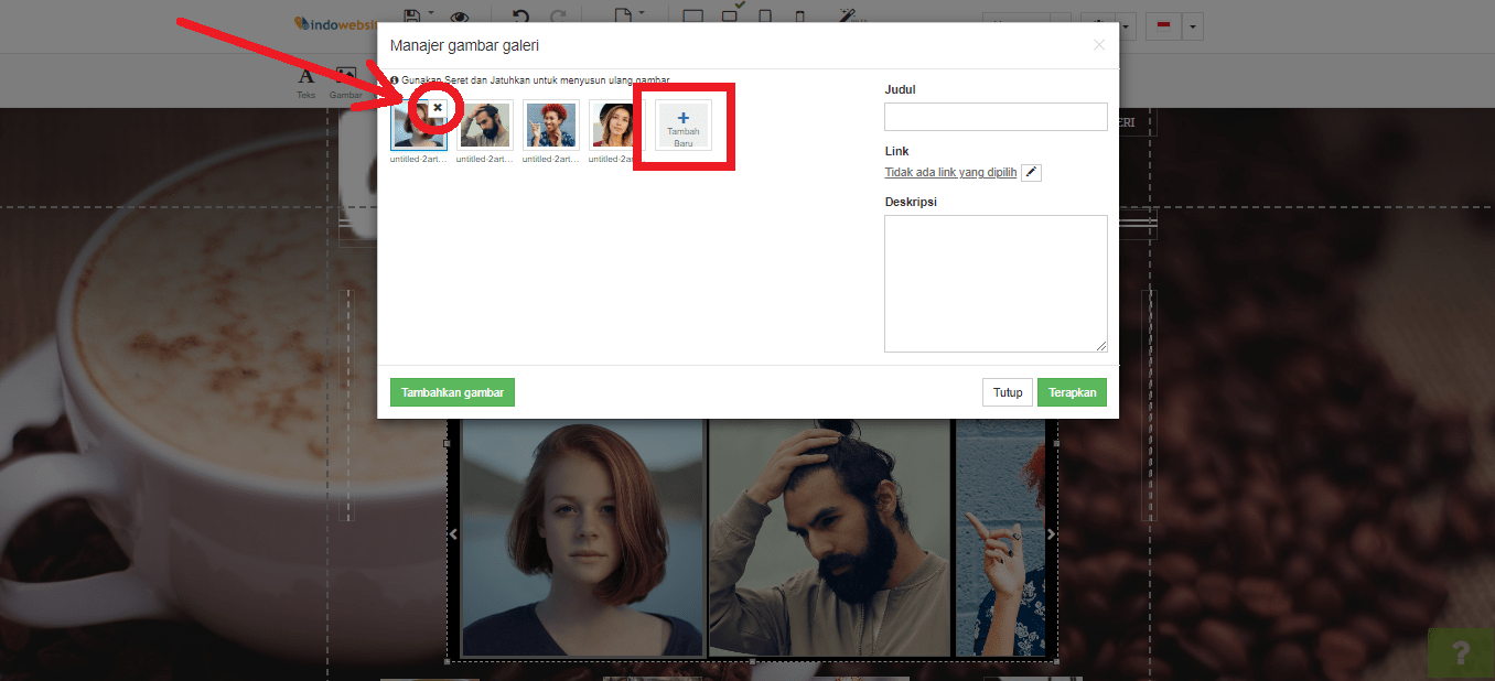 Hapus atau Tambah Gambar Slideshow