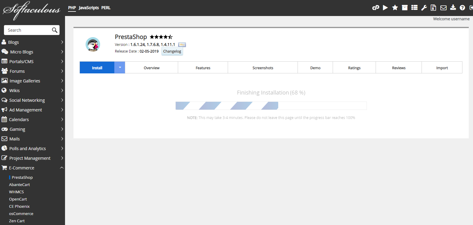 Proses Instalasi Prestashop