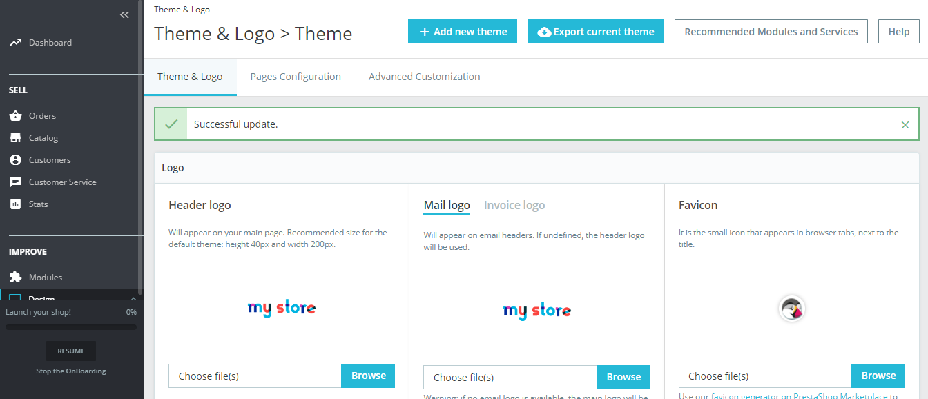 Tema Prestashop Berhasil Diubah