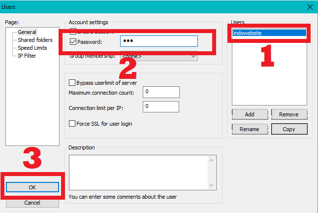 Ftp password