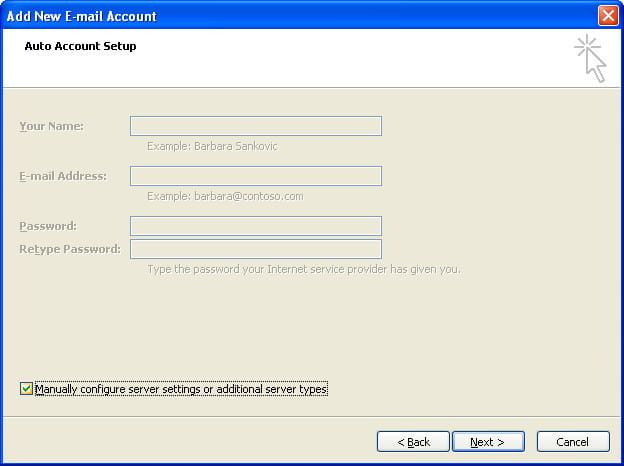 Account Setup Microsoft Outlook