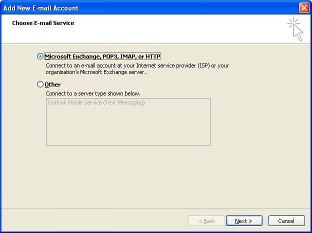 Add New Email Account Microsoft Outlook