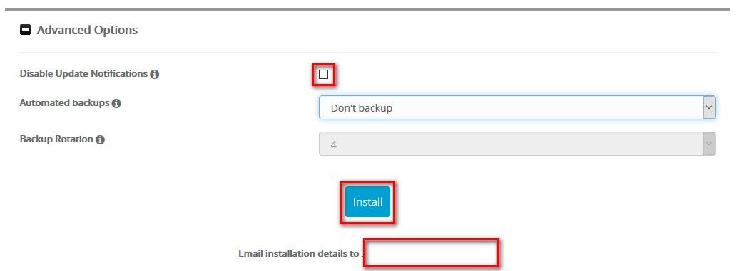 Advance Settings CCMAIL