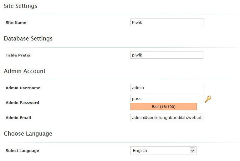 Cara Install Piwik Melalui Softaculous-4
