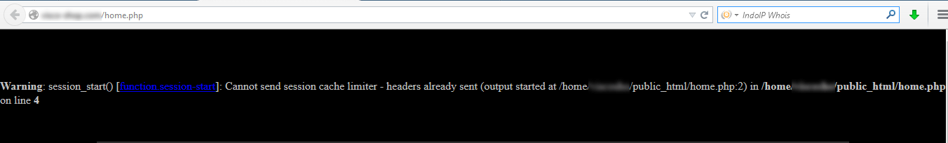 Header information headers already sent by. Cannot modify header information - headers already sent by (output started at.