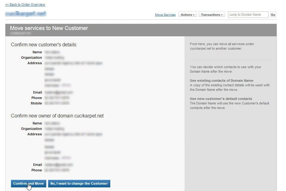 Cara Move Service Domain
