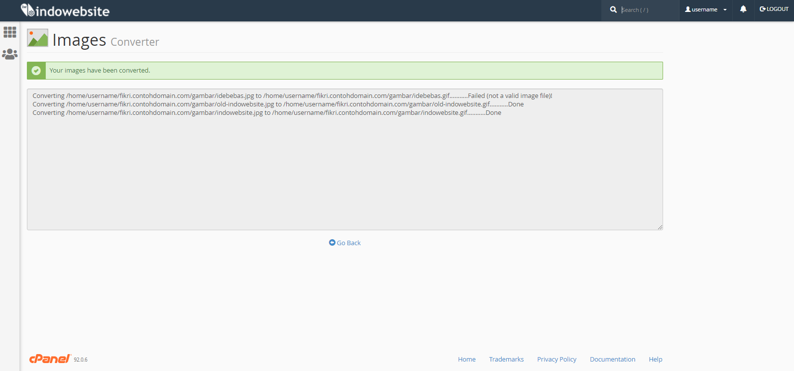 Converter Berhasil Dilakukan