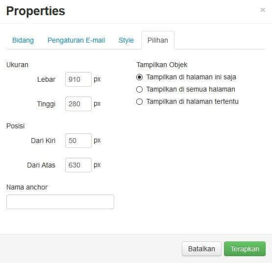 Cara Membuat Form Pada Website Builder - IndoWebsite Knowledgebase