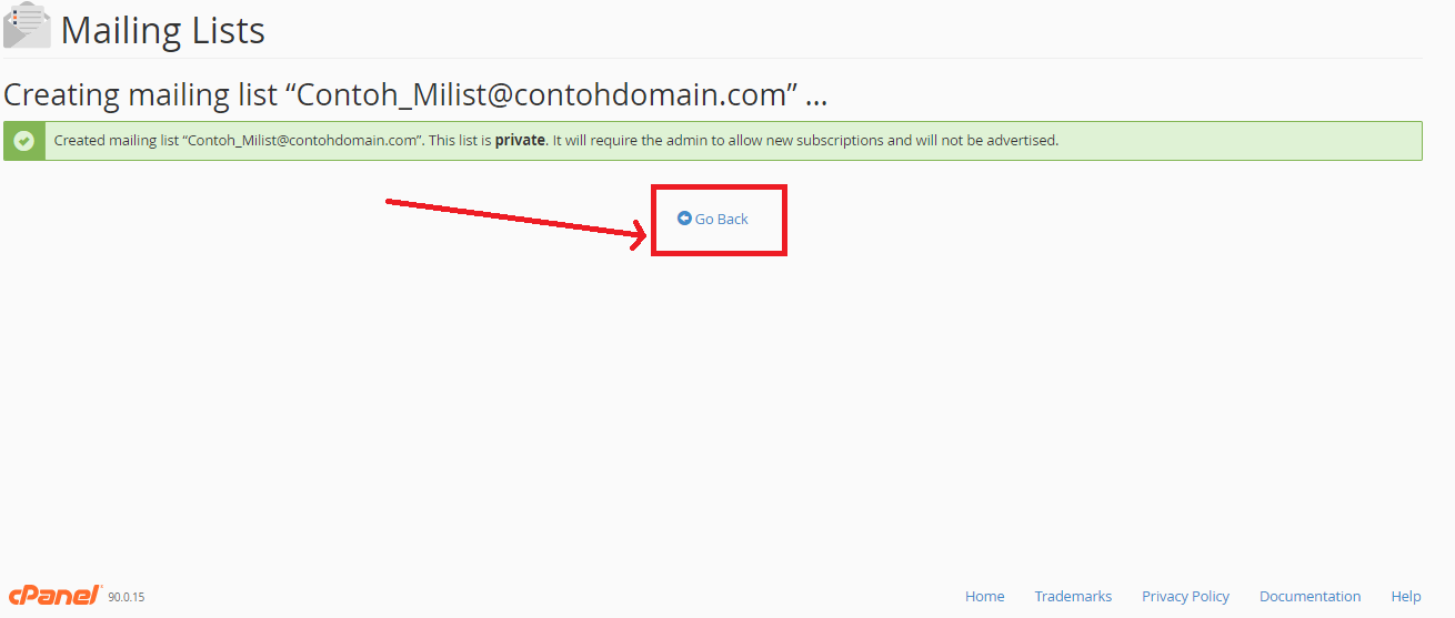 Menuju Halaman Current List
