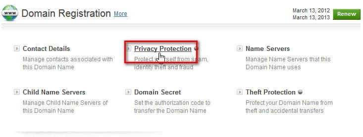 Privacy Protect Whois