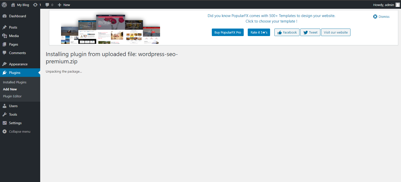 Proses Instalasi Plugin Wordpress
