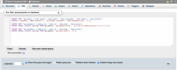 Klik Tombol SQL