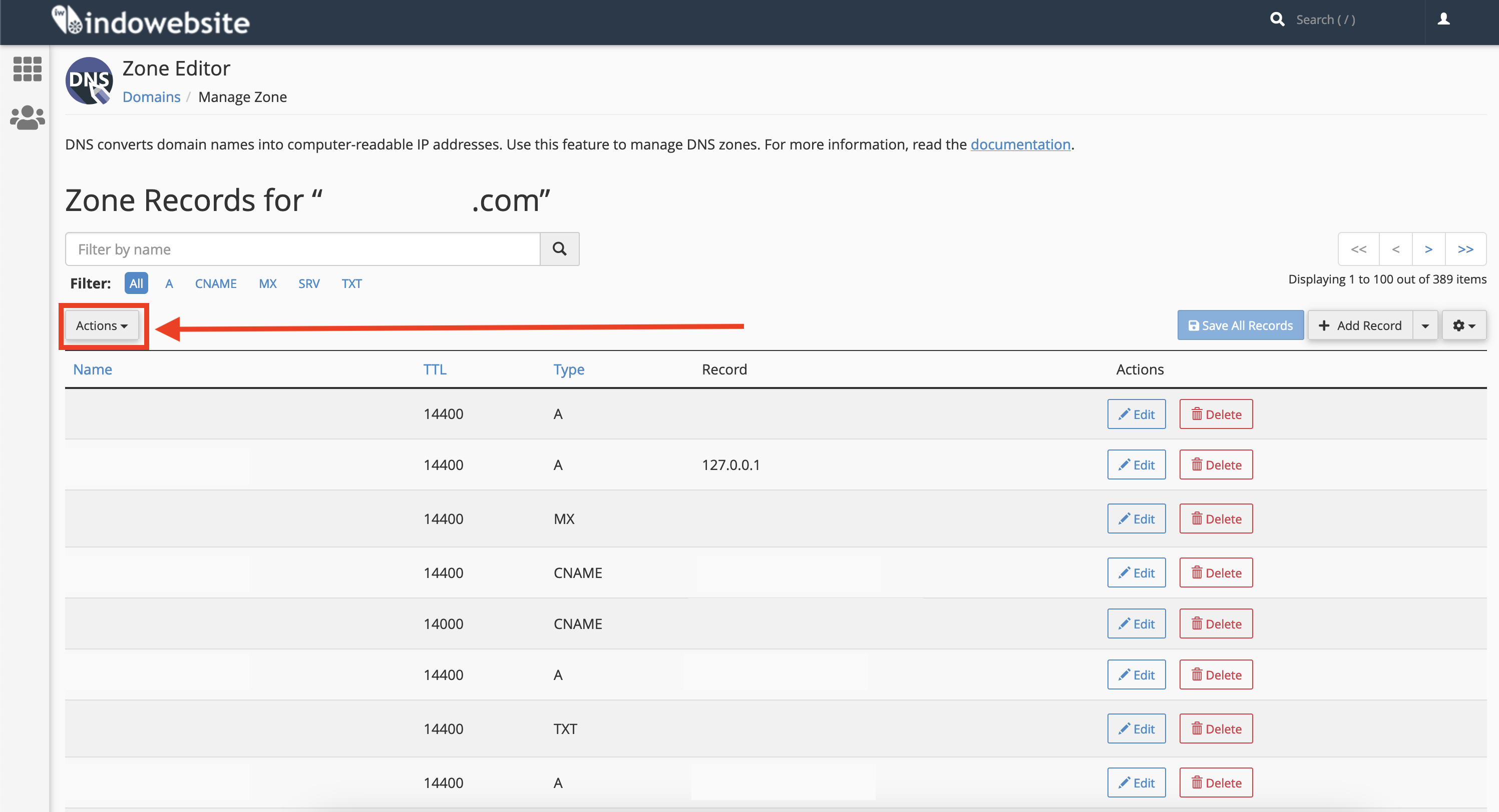 Cara Reset DNS Record Melalui cPanel Indosite Knowledgebase