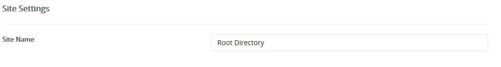 Site Settings PHPFileNavigator
