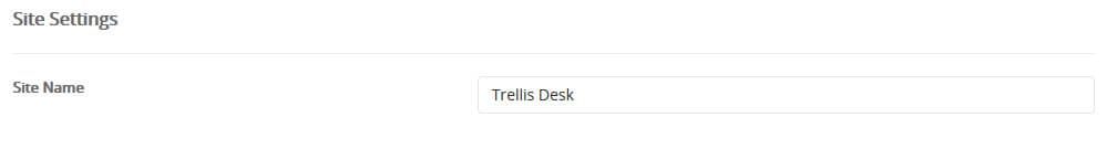 Site Settings Trellis