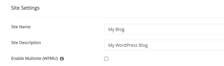 Site Settings Wordpress
