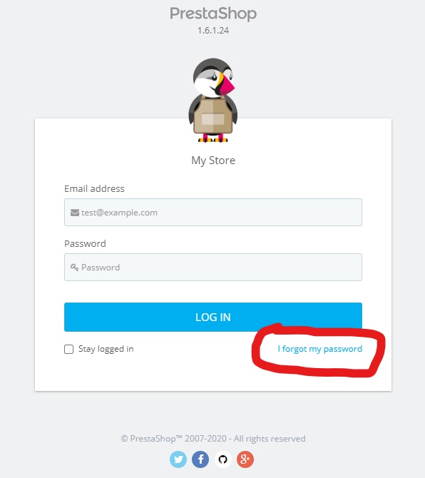 Tombol Lupa Password