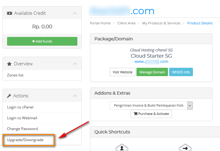 Cara Upgrade Paket Di Indowebsite - IndoWebsite Knowledgebase