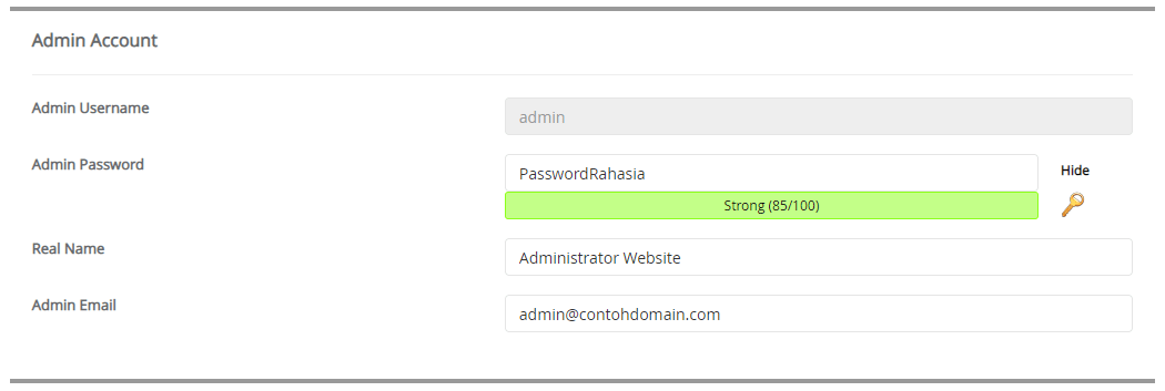 admin account