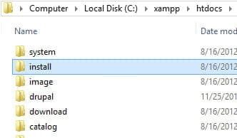 Hapus Directory Install