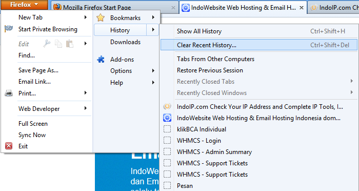 firefox menu