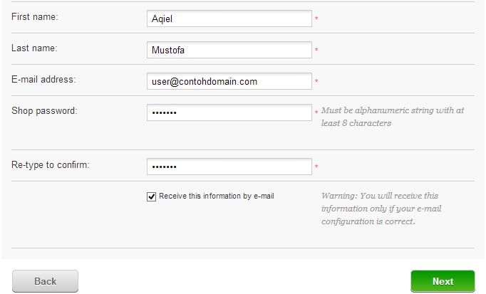 Konfigurasi Data Pribadi